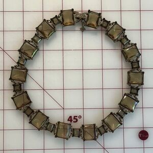 Elegant Gold-Toned Square Link Necklace